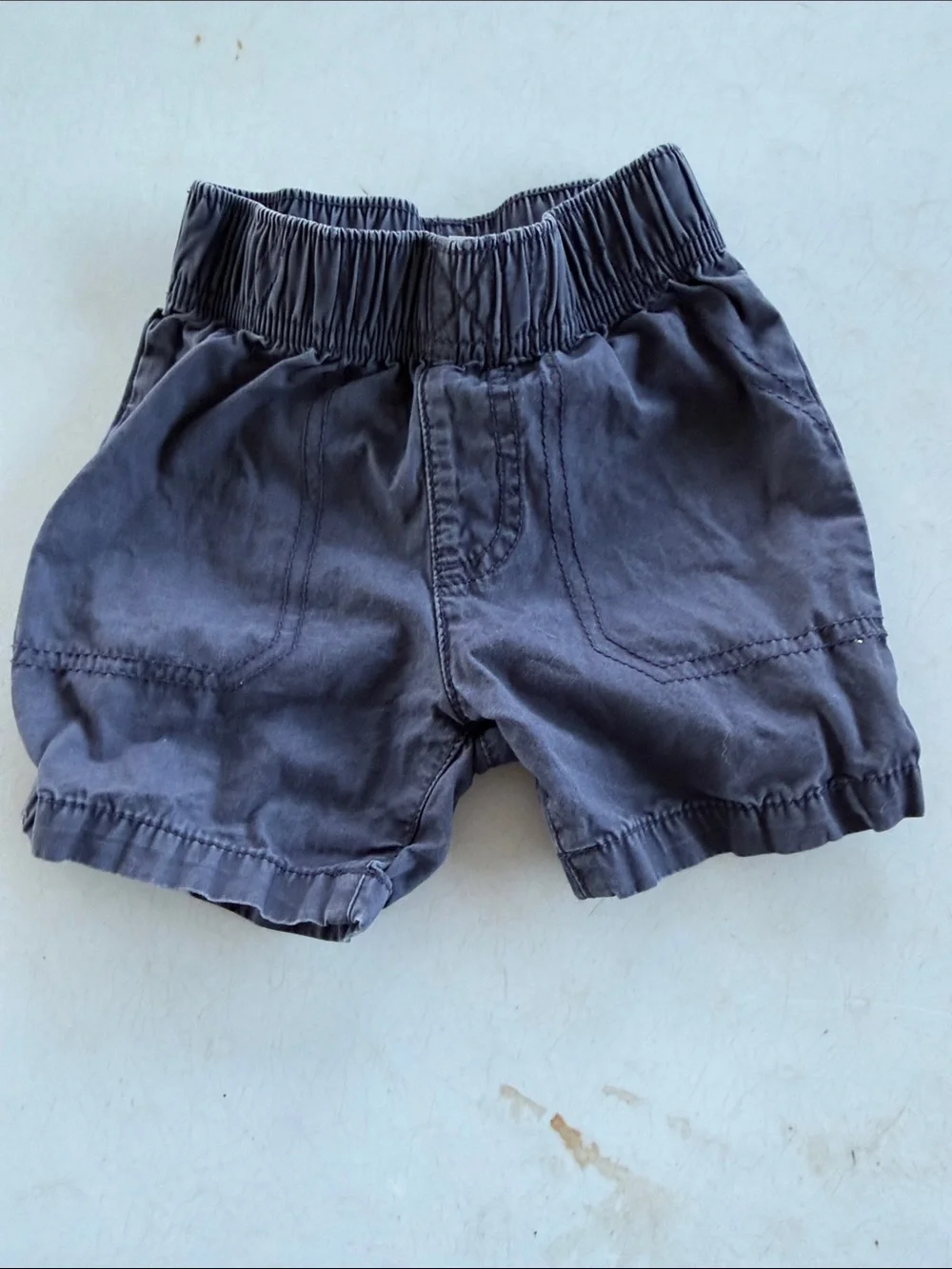 Carter's Charcoal Cotton Elastic-Waist Shorts